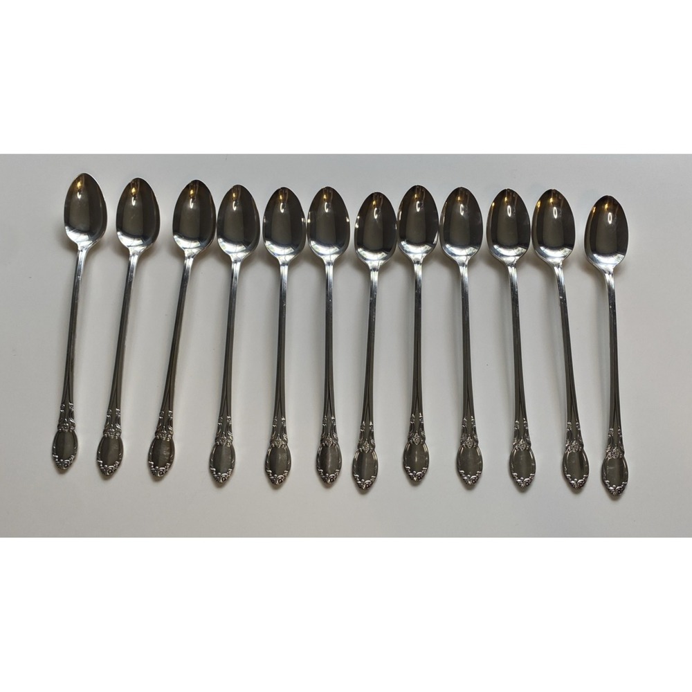 Wm A Rogers Oneida PARK LANE Chatelaine Dowry Silverplate 12-Iced Teaspoons
